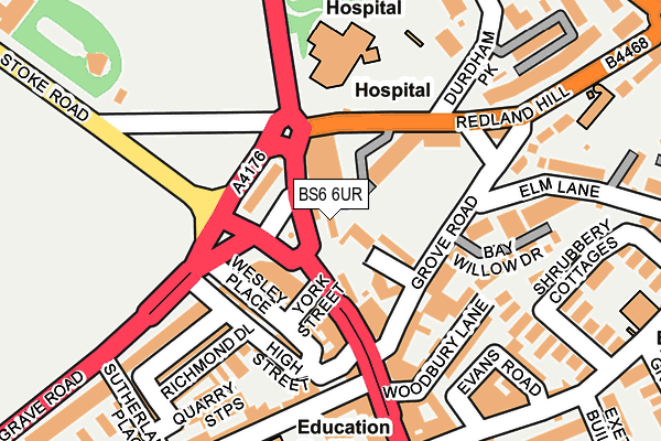 BS6 6UR map - OS OpenMap – Local (Ordnance Survey) BS6 6UR map - OS OpenMap – Local (Ordnance Survey)