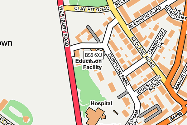BS6 6XJ map - OS OpenMap – Local (Ordnance Survey) BS6 6XJ map - OS OpenMap – Local (Ordnance Survey)