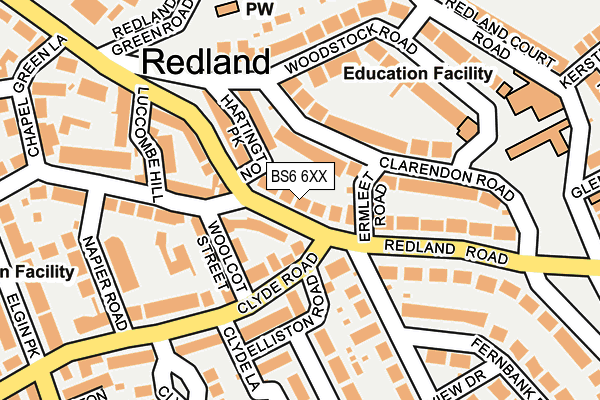 BS6 6XX map - OS OpenMap – Local (Ordnance Survey)