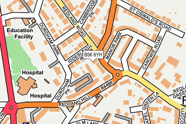 BS6 6YH map - OS OpenMap – Local (Ordnance Survey) BS6 6YH map - OS OpenMap – Local (Ordnance Survey)