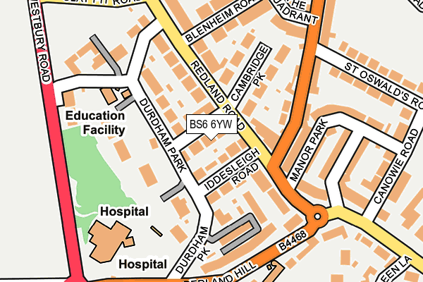 BS6 6YW map - OS OpenMap – Local (Ordnance Survey) BS6 6YW map - OS OpenMap – Local (Ordnance Survey)