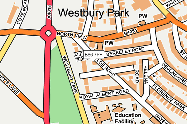 BS6 7PF map - OS OpenMap – Local (Ordnance Survey) BS6 7PF map - OS OpenMap – Local (Ordnance Survey)