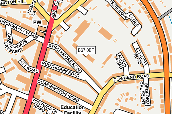 BS7 0BF map - OS OpenMap – Local (Ordnance Survey) BS7 0BF map - OS OpenMap – Local (Ordnance Survey)