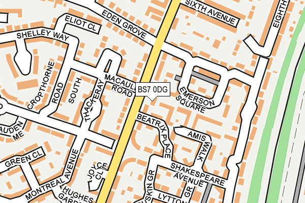BS7 0DG map - OS OpenMap – Local (Ordnance Survey) BS7 0DG map - OS OpenMap – Local (Ordnance Survey)