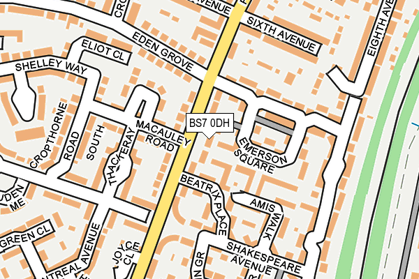 BS7 0DH map - OS OpenMap – Local (Ordnance Survey) BS7 0DH map - OS OpenMap – Local (Ordnance Survey)