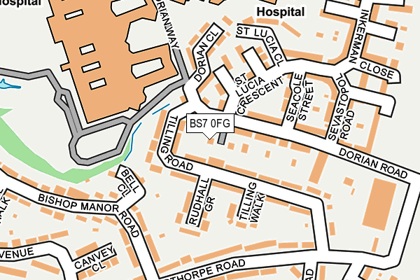 BS7 0FG map - OS OpenMap – Local (Ordnance Survey) BS7 0FG map - OS OpenMap – Local (Ordnance Survey)
