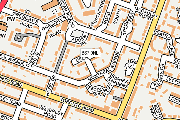 BS7 0NL map - OS OpenMap – Local (Ordnance Survey) BS7 0NL map - OS OpenMap – Local (Ordnance Survey)