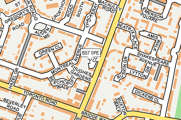 BS7 0PE map - OS OpenMap – Local (Ordnance Survey) BS7 0PE map - OS OpenMap – Local (Ordnance Survey)