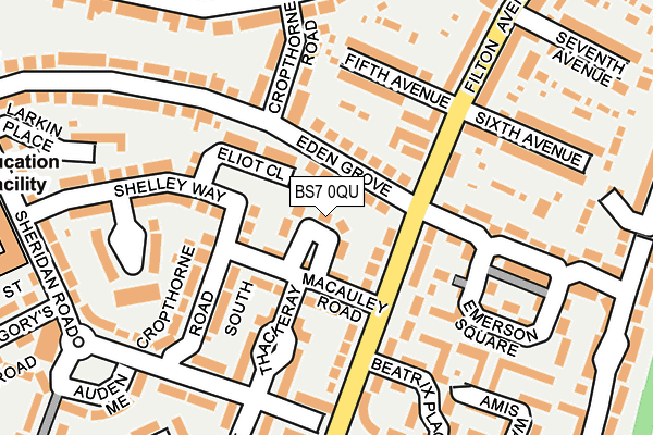 BS7 0QU map - OS OpenMap – Local (Ordnance Survey) BS7 0QU map - OS OpenMap – Local (Ordnance Survey)