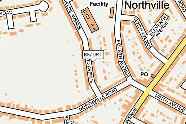 BS7 0RT map - OS OpenMap – Local (Ordnance Survey) BS7 0RT map - OS OpenMap – Local (Ordnance Survey)
