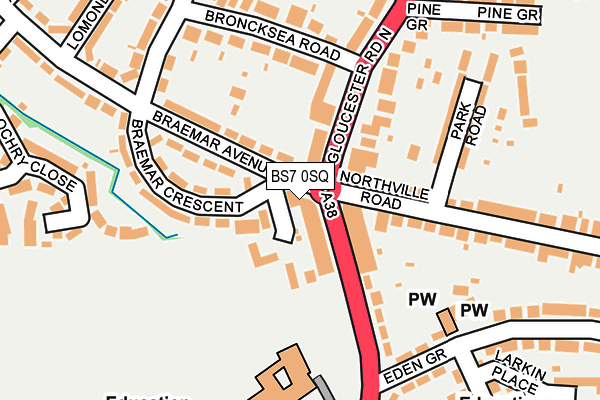BS7 0SQ map - OS OpenMap – Local (Ordnance Survey)