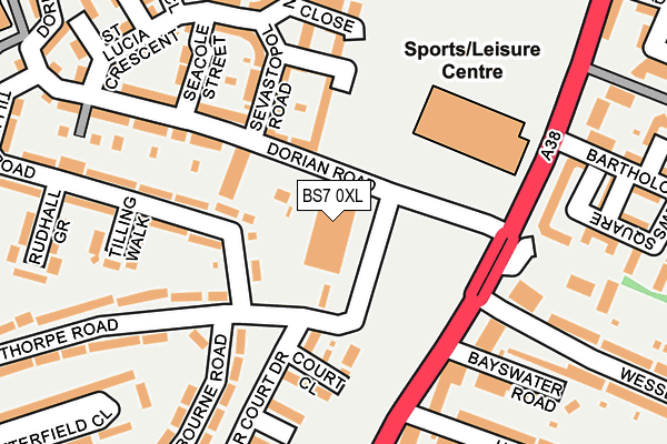 BS7 0XL map - OS OpenMap – Local (Ordnance Survey) BS7 0XL map - OS OpenMap – Local (Ordnance Survey)