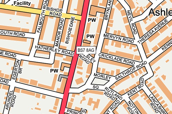 BS7 8AG map - OS OpenMap – Local (Ordnance Survey) BS7 8AG map - OS OpenMap – Local (Ordnance Survey)