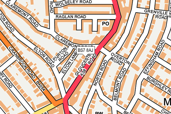 BS7 8AJ map - OS OpenMap – Local (Ordnance Survey) BS7 8AJ map - OS OpenMap – Local (Ordnance Survey)