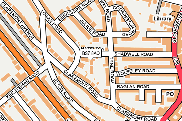 BS7 8AQ map - OS OpenMap – Local (Ordnance Survey) BS7 8AQ map - OS OpenMap – Local (Ordnance Survey)