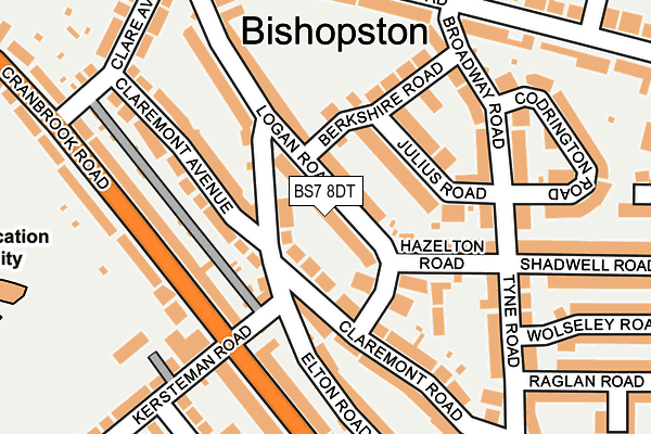 BS7 8DT map - OS OpenMap – Local (Ordnance Survey) BS7 8DT map - OS OpenMap – Local (Ordnance Survey)