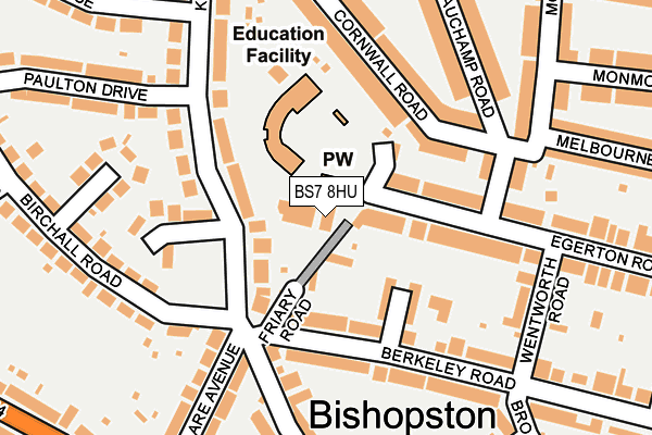 BS7 8HU map - OS OpenMap – Local (Ordnance Survey) BS7 8HU map - OS OpenMap – Local (Ordnance Survey)