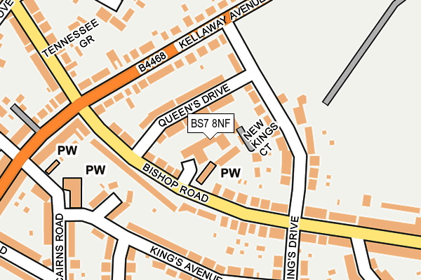 BS7 8NF map - OS OpenMap – Local (Ordnance Survey) BS7 8NF map - OS OpenMap – Local (Ordnance Survey)