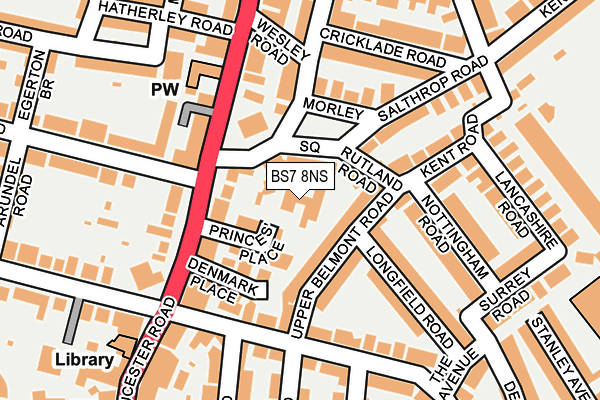 BS7 8NS map - OS OpenMap – Local (Ordnance Survey) BS7 8NS map - OS OpenMap – Local (Ordnance Survey)