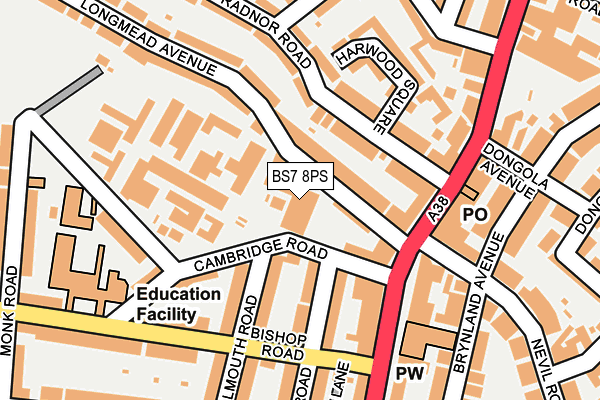 BS7 8PS map - OS OpenMap – Local (Ordnance Survey) BS7 8PS map - OS OpenMap – Local (Ordnance Survey)