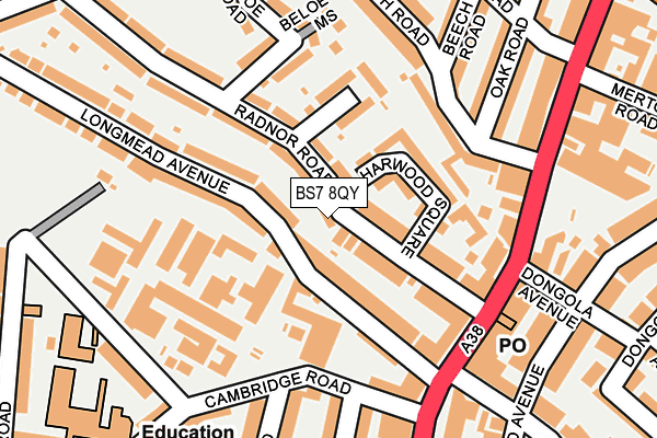 BS7 8QY map - OS OpenMap – Local (Ordnance Survey) BS7 8QY map - OS OpenMap – Local (Ordnance Survey)