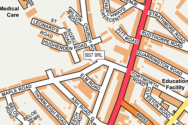 BS7 8RL map - OS OpenMap – Local (Ordnance Survey) BS7 8RL map - OS OpenMap – Local (Ordnance Survey)