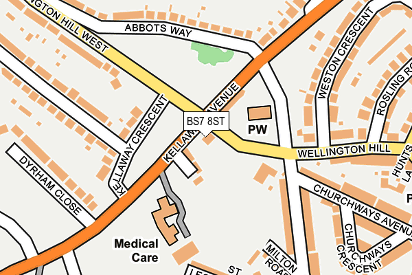 BS7 8ST map - OS OpenMap – Local (Ordnance Survey) BS7 8ST map - OS OpenMap – Local (Ordnance Survey)