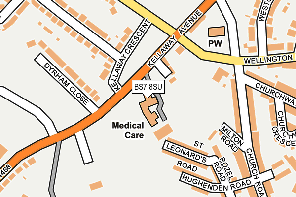 BS7 8SU map - OS OpenMap – Local (Ordnance Survey) BS7 8SU map - OS OpenMap – Local (Ordnance Survey)