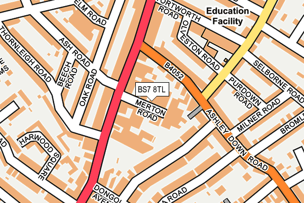 BS7 8TL map - OS OpenMap – Local (Ordnance Survey) BS7 8TL map - OS OpenMap – Local (Ordnance Survey)