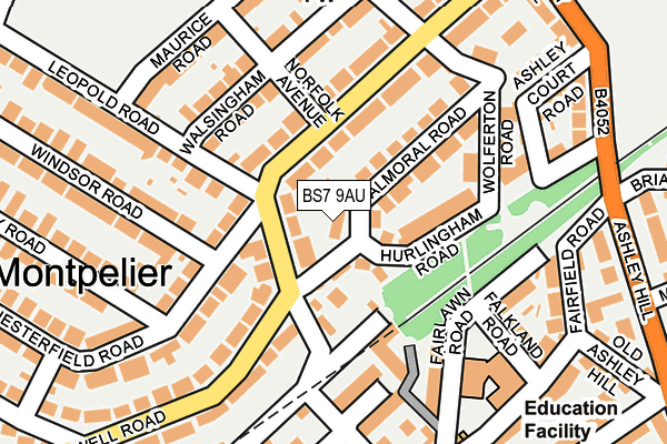 BS7 9AU map - OS OpenMap – Local (Ordnance Survey) BS7 9AU map - OS OpenMap – Local (Ordnance Survey)