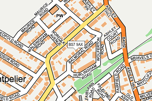 BS7 9AX map - OS OpenMap – Local (Ordnance Survey) BS7 9AX map - OS OpenMap – Local (Ordnance Survey)