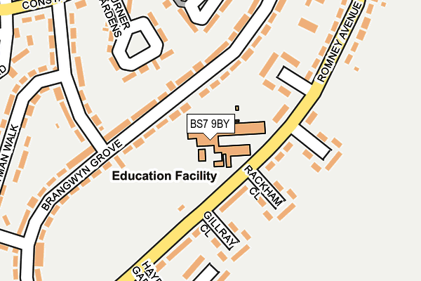 BS7 9BY map - OS OpenMap – Local (Ordnance Survey)