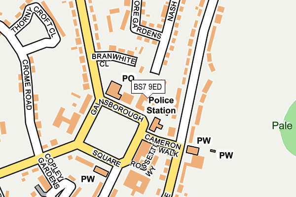 BS7 9ED map - OS OpenMap – Local (Ordnance Survey) BS7 9ED map - OS OpenMap – Local (Ordnance Survey)