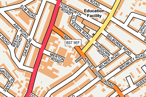 BS7 9EF map - OS OpenMap – Local (Ordnance Survey) BS7 9EF map - OS OpenMap – Local (Ordnance Survey)