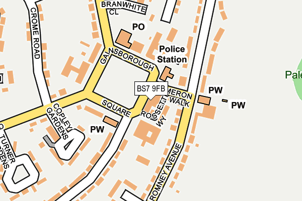 BS7 9FB map - OS OpenMap – Local (Ordnance Survey) BS7 9FB map - OS OpenMap – Local (Ordnance Survey)