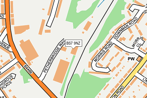 BS7 9NZ map - OS OpenMap – Local (Ordnance Survey) BS7 9NZ map - OS OpenMap – Local (Ordnance Survey)