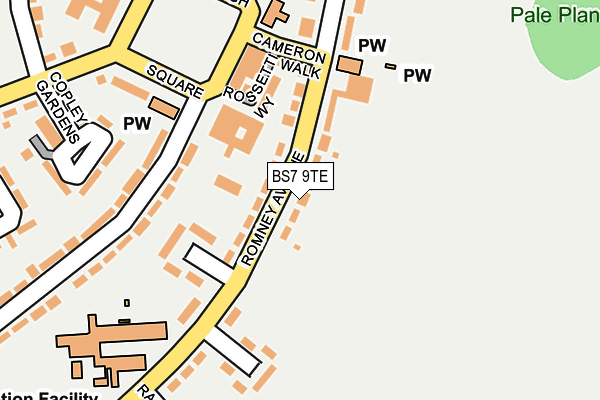 BS7 9TE map - OS OpenMap – Local (Ordnance Survey) BS7 9TE map - OS OpenMap – Local (Ordnance Survey)