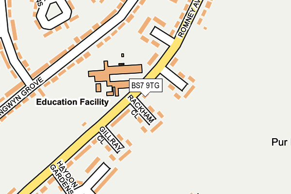 BS7 9TG map - OS OpenMap – Local (Ordnance Survey) BS7 9TG map - OS OpenMap – Local (Ordnance Survey)