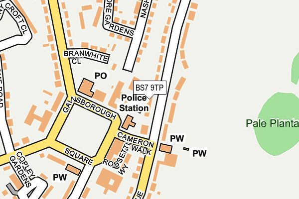 BS7 9TP map - OS OpenMap – Local (Ordnance Survey) BS7 9TP map - OS OpenMap – Local (Ordnance Survey)