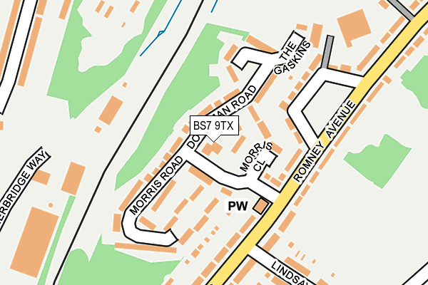 BS7 9TX map - OS OpenMap – Local (Ordnance Survey) BS7 9TX map - OS OpenMap – Local (Ordnance Survey)