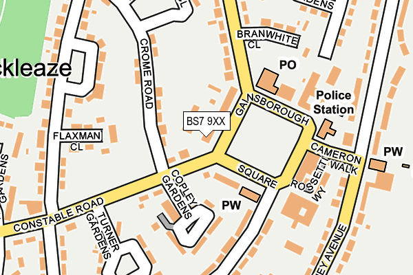 BS7 9XX map - OS OpenMap – Local (Ordnance Survey) BS7 9XX map - OS OpenMap – Local (Ordnance Survey)