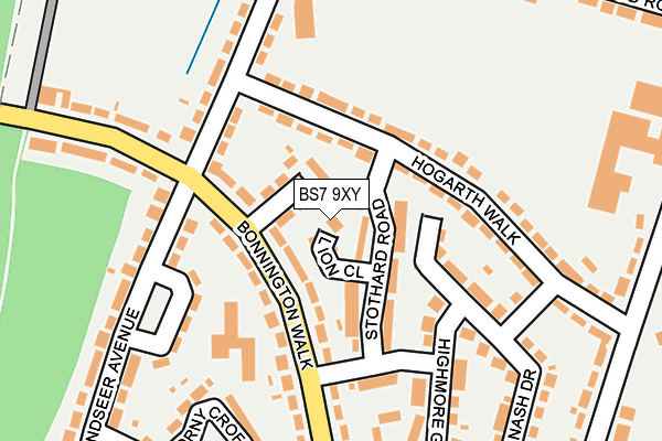 BS7 9XY map - OS OpenMap – Local (Ordnance Survey) BS7 9XY map - OS OpenMap – Local (Ordnance Survey)