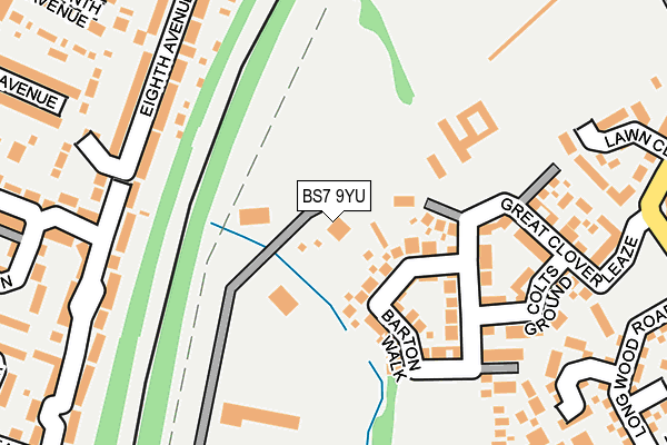 BS7 9YU map - OS OpenMap – Local (Ordnance Survey) BS7 9YU map - OS OpenMap – Local (Ordnance Survey)