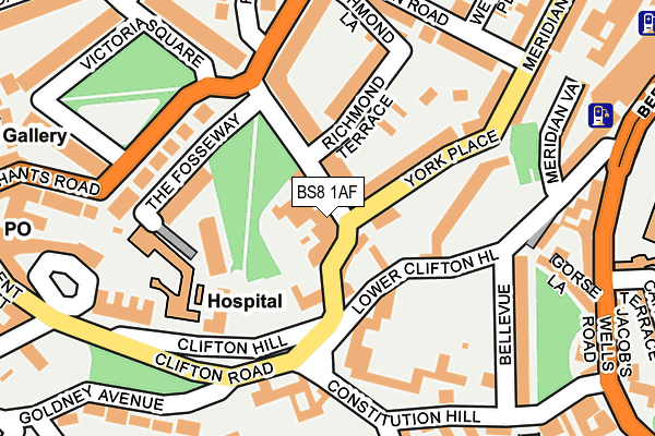 BS8 1AF map - OS OpenMap – Local (Ordnance Survey) BS8 1AF map - OS OpenMap – Local (Ordnance Survey)