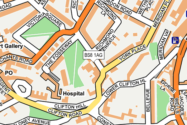 BS8 1AG map - OS OpenMap – Local (Ordnance Survey) BS8 1AG map - OS OpenMap – Local (Ordnance Survey)