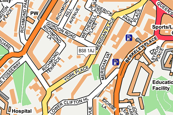 BS8 1AJ map - OS OpenMap – Local (Ordnance Survey) BS8 1AJ map - OS OpenMap – Local (Ordnance Survey)