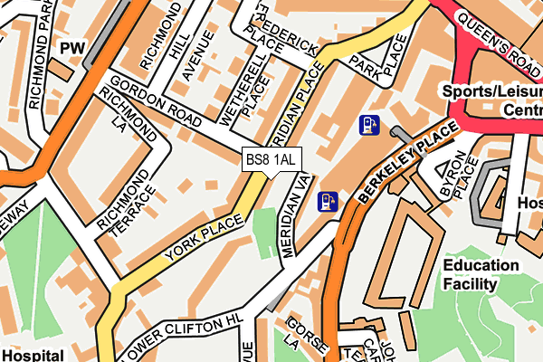 BS8 1AL map - OS OpenMap – Local (Ordnance Survey) BS8 1AL map - OS OpenMap – Local (Ordnance Survey)