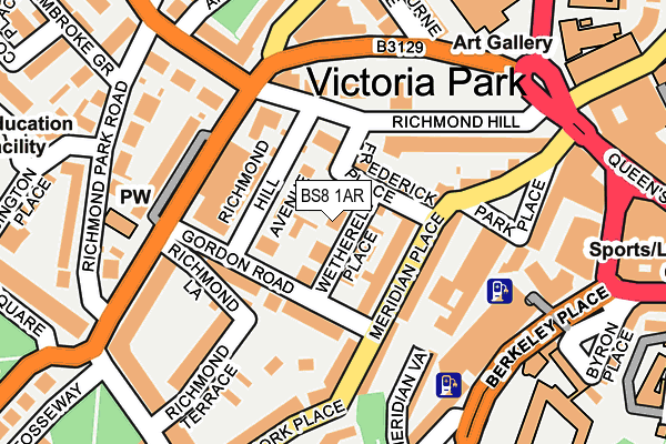 BS8 1AR map - OS OpenMap – Local (Ordnance Survey) BS8 1AR map - OS OpenMap – Local (Ordnance Survey)