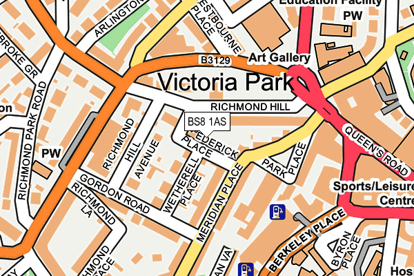 BS8 1AS map - OS OpenMap – Local (Ordnance Survey) BS8 1AS map - OS OpenMap – Local (Ordnance Survey)