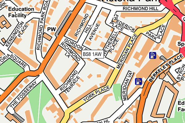 BS8 1AW map - OS OpenMap – Local (Ordnance Survey) BS8 1AW map - OS OpenMap – Local (Ordnance Survey)